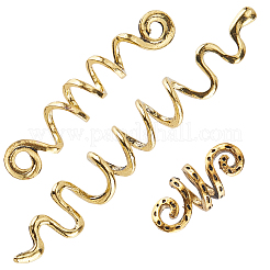 6 pièce de 3 styles de manchettes en alliage pour cheveux&nbsp;OHAR-SC0001-11A