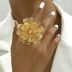 Elegante Manschettenringe aus Eisen im orientalischen Stil mit Blumen für die Hochzeitsfeier&nbsp;RY8475