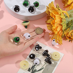 24 Stück 4 Farben Kunststoff-Bastelaugen&nbsp;DIY-CA0007-85