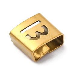 Placcatura ionica (ip) 304 acciaio inossidabile quadrato charms scorrevoli&nbsp;STAS-L132-12B-G