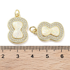 Pendenti in zirconi cubici trasparenti in micro pavè di ottone&nbsp;KK-L213-038G