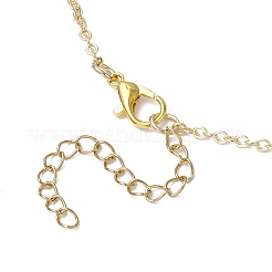 Colliers pendentifs en forme de chat en verre enveloppés de fil de cuivre&nbsp;NJEW-JN05258