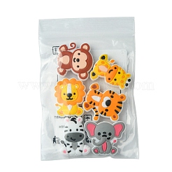 Löwe/Tiger/Elefant/Affe Zebra/Giraffe Silikon-Fokalperlen&nbsp;SIL-FS0001-19