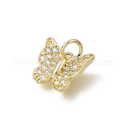 Latón micro pavimenta claro cubic zirconia encantos&nbsp;X-CU-L001-09G-07