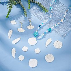 16 pièces 4 styles pendentifs en coquillage naturel&nbsp;SHEL-AR0001-14