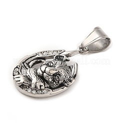 Strassanhänger aus 316L Edelstahl im tibetischen Stil&nbsp;STAS-D096-01A-AS