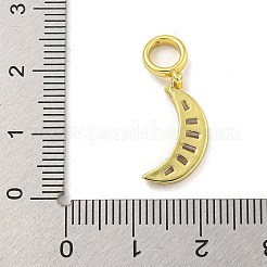 Gestellplattierung Messing klare Zirkonia europäische Anhänger&nbsp;KK-G513-38G