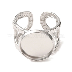 Componenti dell'anello del bracciale in acciaio inossidabile 304 martellato&nbsp;SA-CBAC0DF-02D-P