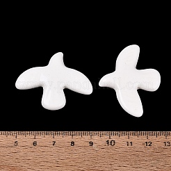 Perles en porcelaine émaillée en forme de colombe de la paix&nbsp;PORC-Q006-01