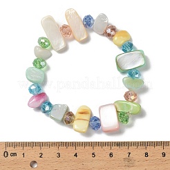 Stretch-Armbänder aus Muscheln und Glasperlen im Bohème-Stil für Damen&nbsp;LS-BJEW-S178-01A
