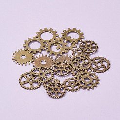 20 pièces en alliage métallique steampunk gear breloques connecteurs cog pendentifs&nbsp;TIBEP-FS0001-04AB
