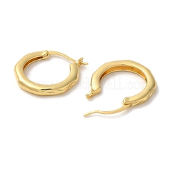 Orecchini a cerchio in ottone placcato a cremagliera&nbsp;EJEW-L224-81G