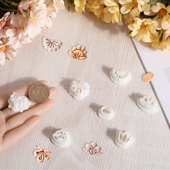 7 Stück 7 Stile Blumen- und ovale Ausstecher aus Harzton&nbsp;DIY-CP0010-34