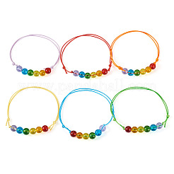 6 Stück Glasperlen-Armbänder&nbsp;BJEW-TAC0038