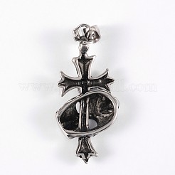 Pendentifs gothiques de grande taille en acier inoxydable chirurgical 316&nbsp;STAS-E070-55