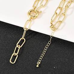 Halsketten aus Messing-Büroklammern und Lariat&nbsp;NJEW-H087-06D-G
