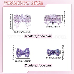 12 Stück 12 Stile transparente Harzperlen & handgemachter Polymerton & Strass&nbsp;FIND-GA0008-30