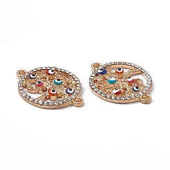 Breloques de connecteur de strass de cristal d'alliage&nbsp;FIND-A024-68A-KCG