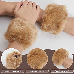 Guantes de manga larga con puños de pelo de conejo de imitación para mujer&nbsp;AJEW-WH20019-20C
