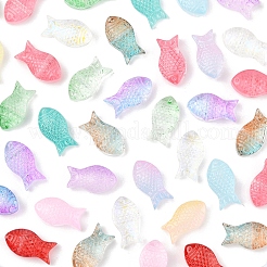 50pcs perles de verre transparentes peintes à la bombe&nbsp;GLAA-FS0002-06H