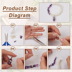 9pcs 9 Arten natürliche Edelsteinanhänger&nbsp;G-PJ0001-02