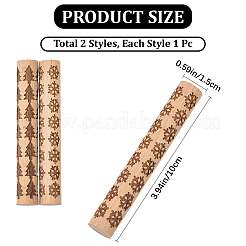 2 Stück 2 Stile Buchenholz-Druckstäbchen&nbsp;TOOL-CN0001-05