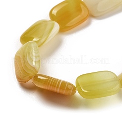 Natürliche gelbe Achat Perlen Stränge&nbsp;G-K392-B01-13x18mm