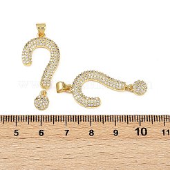 Pendentifs avec zircon cubiques à micro-pavés en laiton&nbsp;KK-S526-21G-B
