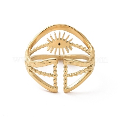 Ausgehöhlter offener Fingerring aus Edelstahl 304&nbsp;RJEW-C057-01G