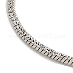 Bracelets à chaîne serpent ronde en laiton de style européen&nbsp;BJEW-P338-02P