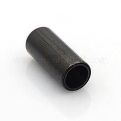 Fermoirs magnétiques à surface lisse en acier inoxydable 304 avec emembouts collées pour cordons de 6 mm&nbsp;X-STAS-O042-C-15