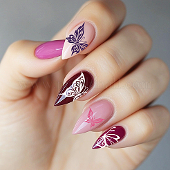 Plantillas de arte de uñas de acero inoxidable 304 para hacer tú mismo&nbsp;MRMJ-WH0117-005