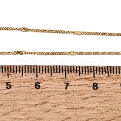 Collares unisex de cadena ovalada texturizada de acero inoxidable 304 de 1.5 mm&nbsp;NJEW-P356-07B-G