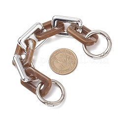 5 Stück 5 Farben Acryl mit CCB-Kunststoff-Rechteck-Gliederkette Tasche Verlängerungsketten&nbsp;AJEW-BA00176
