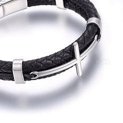 Bracciali corda di pelle&nbsp;BJEW-G603-09P