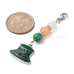 Decoración de colgantes de esmalte de aleación del día de San Patricio&nbsp;HJEW-JM01202