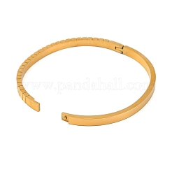 Brazaletes con bisagras de acero inoxidable 304 con revestimiento iónico (IP) para mujer&nbsp;BJEW-D048-12G