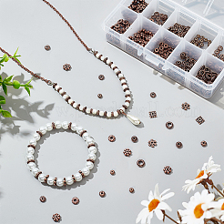 500 pièces 10 styles perles d'espacement en alliage de style tibétain&nbsp;TIBEB-PH0004-99