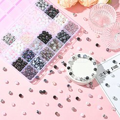 Kits zur Herstellung von Halsketten und Armbändern aus der Schwarz-Weiß-Serie zum Selbermachen&nbsp;DIY-CJ0001-75