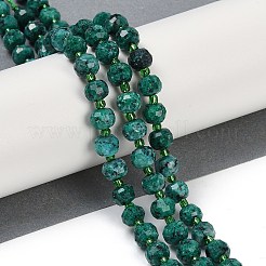 Fili di perline tinte di diaspro sesamo naturale&nbsp;G-H057-A21-05