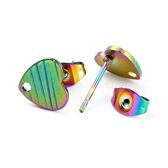 Accesorios para pendientes de acero inoxidable 304 con revestimiento iónico (IP)&nbsp;EJEW-O104-04MC