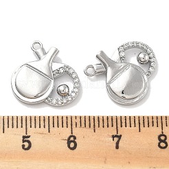 Messing micro pave klare zirkonia anhänger&nbsp;KK-M102-37P