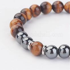 Nichtmagnetischen synthetischer Hämatit Perlen Armbänder stretch&nbsp;BJEW-JB02900