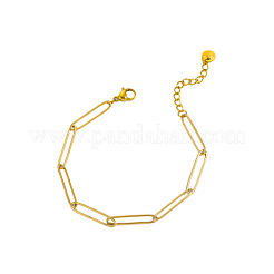 Bracelets à chaînes en acier inoxydable 304 avec trombones&nbsp;STAS-OY016-99G