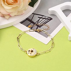 Link braccialetti del rhinestone della lega&nbsp;BJEW-JB05673