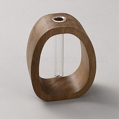 Cornice in legno e vaso in tubo di vetro&nbsp;AJEW-WH0817-184A