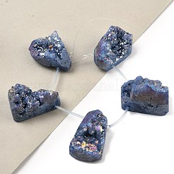 Galvaniques Druzy naturelle perles en agate brins&nbsp;G-N0259-07