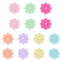 14 Stück 7 Farben Blumen-Blumenperlen aus lebensmittelechtem&nbsp;SIL-TA0003-13