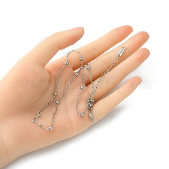 304 Edelstahl Satellitenkette Halskette für Männer und Frauen&nbsp;NJEW-YW0001-09