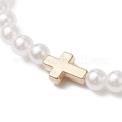 Stretch-Armbänder aus ABS-Kunststoff mit Imitationsperlen und runden Perlen&nbsp;BJEW-JB11605-03